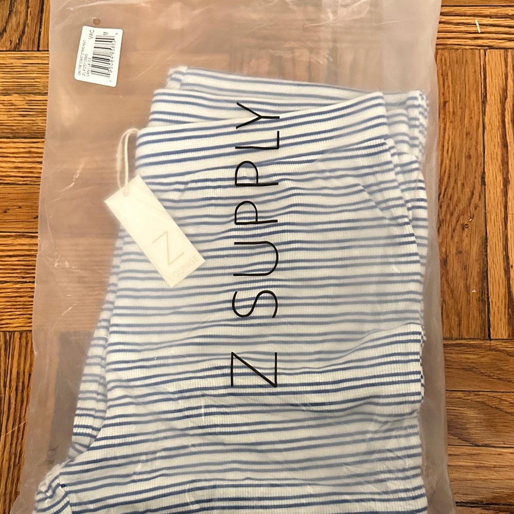 Z Supply Blue and White Striped Pajama Pants - Picture 3 of 3